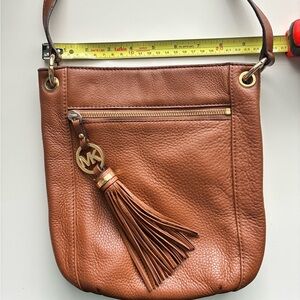 Michael Kors Tan Leather Shoulder Bag with Tassel